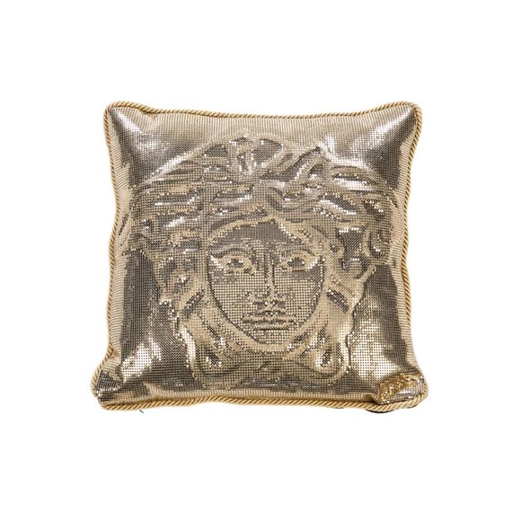 Versace Other - Versace Sequin Medusa Metal Mesh Accent Pillow Cushion Rtl $1990